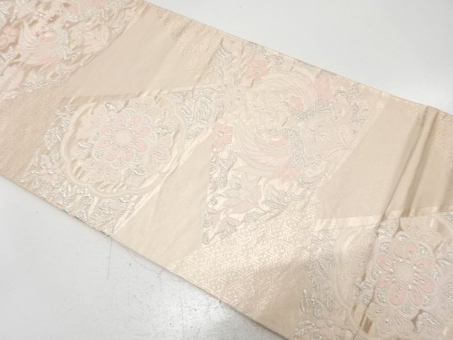 JAPANESE KIMONO / ANTIQUE FUKURO OBI / SILK / WOVEN PHOENIX